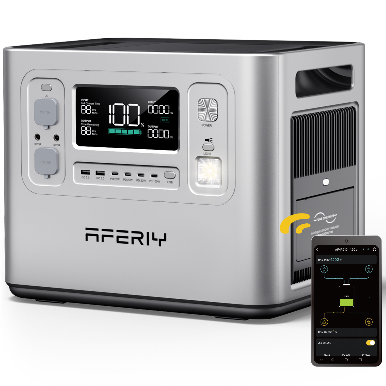 P210 Silver 2048Wh with App 2+ - đánh giá và giá Portable Power Station