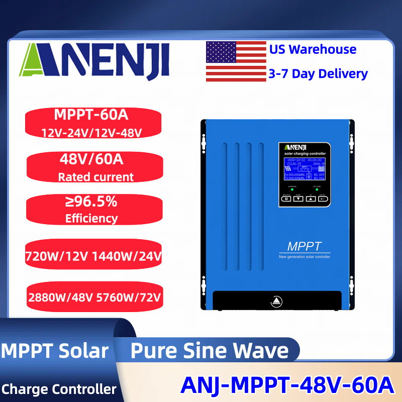 ANENJI MPPT 100A 80A 60A Solar - đánh giá và giá Charge Controller Solar