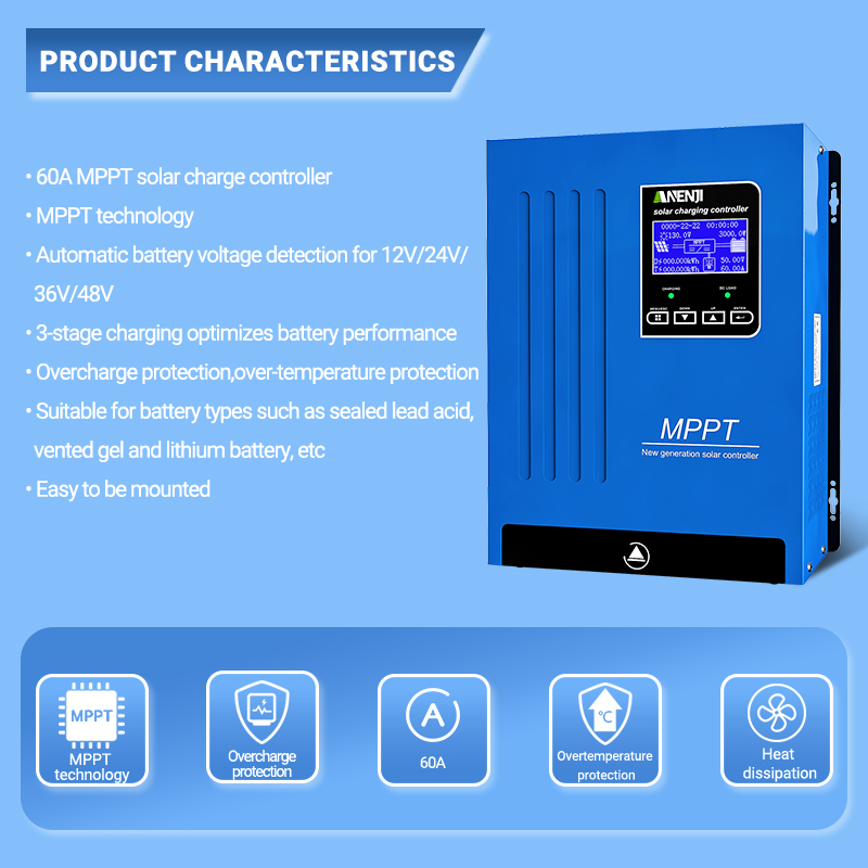 ANENJI MPPT 100A 80A 60A Solar - đánh giá và giá Charge Controller Solar